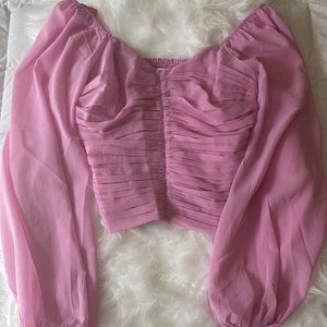 Abercrombie and Fitch top - pink - small